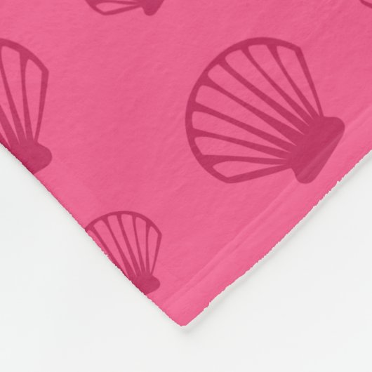Personalisierter Name mermaid rosa Muscheln Fleecedecke (Ecke)