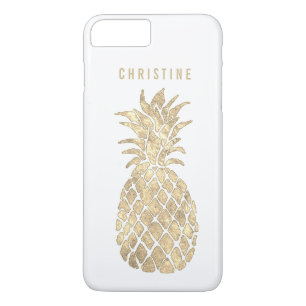 personalisierter Name Metallic-Effekt Ananas Case-Mate iPhone Hülle
