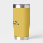 Personalisierter Name Metallic Gold Custom Thermobecher (Rückseite)