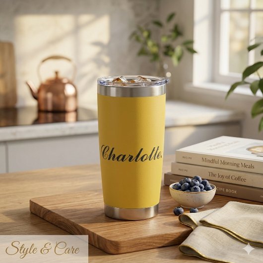 Personalisierter Name Metallic Gold Custom Thermobecher