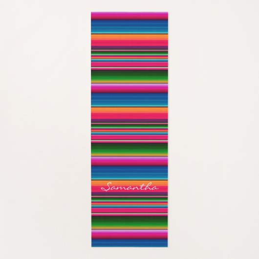 Personalisierter Name Mexican Serape Blanket farbe Yogamatte (Vorderseite)