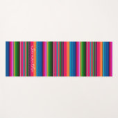 Personalisierter Name Mexican Serape Blanket farbe Yogamatte (Vorderseite (Horizontal))