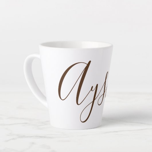 Personalisierter Name Milchtasse (Linke Ecke)