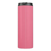 Personalisierter Name Minimal für einfache rosa Br Thermosbecher (Rückseite)