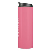 Personalisierter Name Minimal für einfache rosa Br Thermosbecher (Nach rechts gedreht)