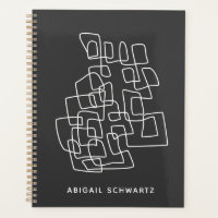 Personalisierter Name Minimalistisch Schwarz-weiß 