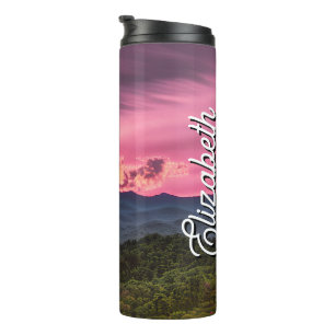 Personalisierter Name Mistral Berggipfel Thermosbecher