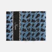 Personalisierter Name misty blue Glitzer vampire Fleecedecke (Vorderseite (Horizontal))