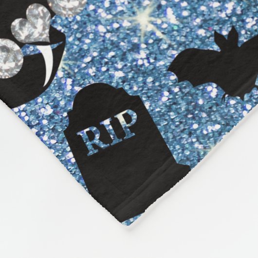 Personalisierter Name misty blue Glitzer vampire Fleecedecke (Ecke)