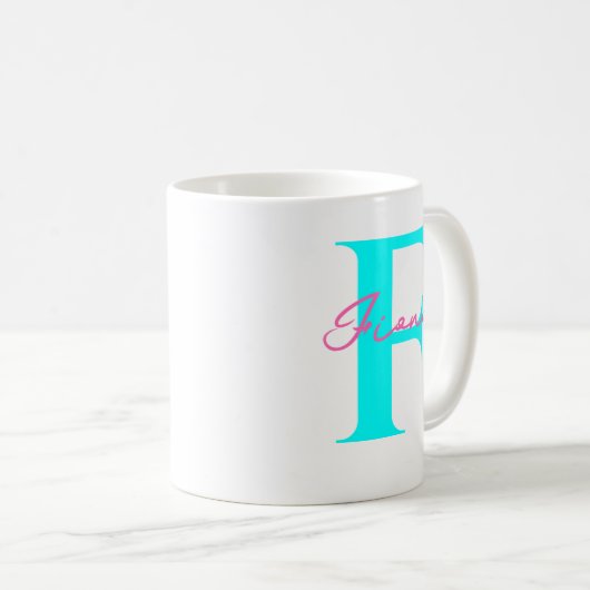 Personalisierter Name mit Anfangsgeschenk für ihn Kaffeetasse (VorderseiteRechts)