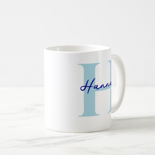 Personalisierter Name mit Anfangsgeschenk für ihn Kaffeetasse (VorderseiteRechts)