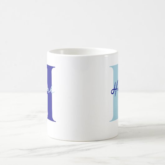 Personalisierter Name mit Anfangsgeschenk für ihn Kaffeetasse (Mittel)