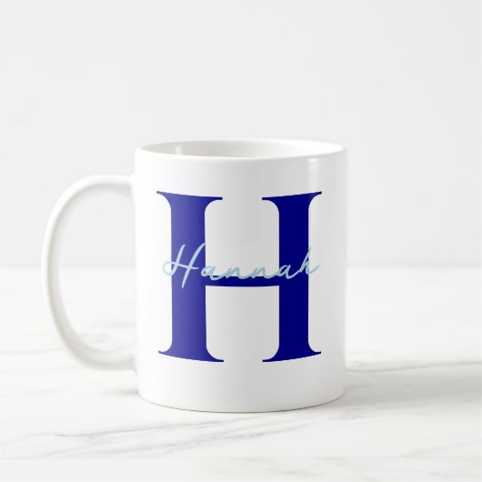 Personalisierter Name mit Anfangsgeschenk für ihn Kaffeetasse (Links)