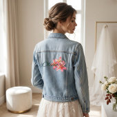 Personalisierter Name mit Blume Jeansjacke