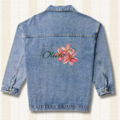 Personalisierter Name mit Blume Jeansjacke
