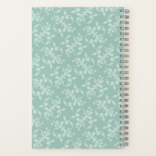 Personalisierter Name mit/ Initial und Viktorianis Notizblock (Rückseite)