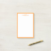 Personalisierter Name mit Monogramm Anfangsbuchsta Post-it Klebezettel (Auf Schreibtisch)