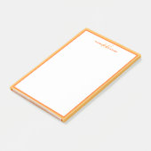 Personalisierter Name mit Monogramm Anfangsbuchsta Post-it Klebezettel (angewinkelt)