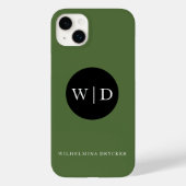 Personalisierter Name mit Monogramm Case-Mate iPhone Hülle (Rückseite)