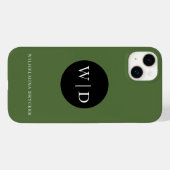 Personalisierter Name mit Monogramm Case-Mate iPhone Hülle (Rückseite (Horizontal))