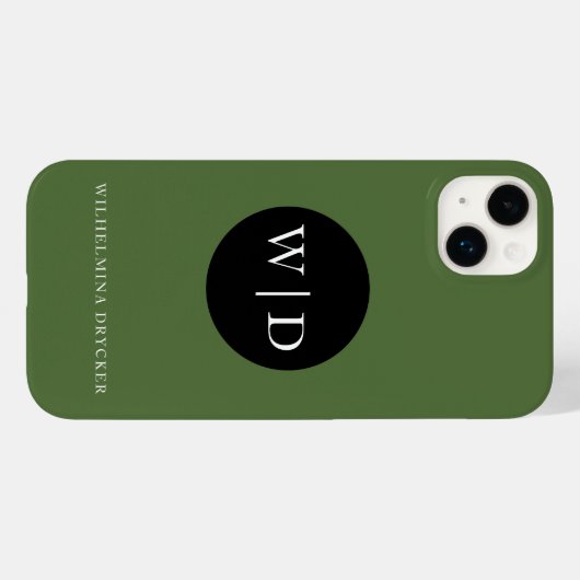 Personalisierter Name mit Monogramm Case-Mate iPhone Hülle (Rückseite (Horizontal))