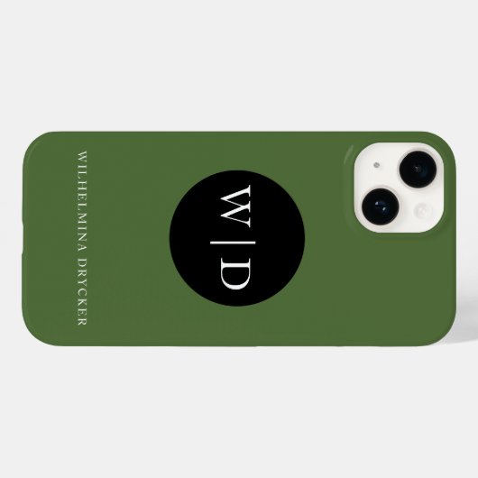 Personalisierter Name mit Monogramm Case-Mate iPhone Hülle (Rückseite (Horizontal))