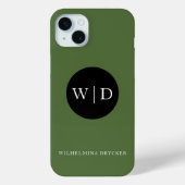Personalisierter Name mit Monogramm Case-Mate iPhone Hülle (Rückseite)