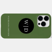 Personalisierter Name mit Monogramm Case-Mate iPhone Hülle (Rückseite (Horizontal))