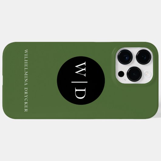 Personalisierter Name mit Monogramm Case-Mate iPhone Hülle (Rückseite (Horizontal))