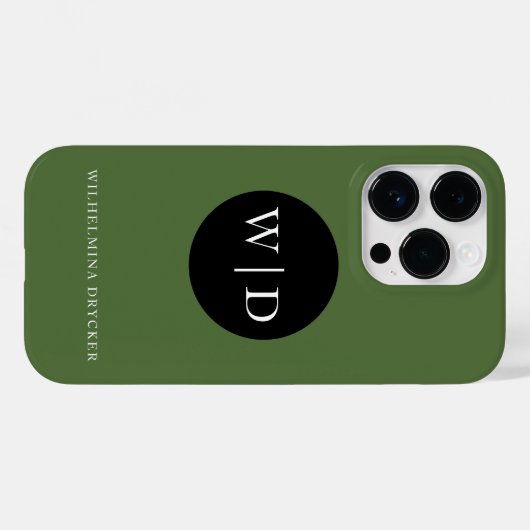 Personalisierter Name mit Monogramm Case-Mate iPhone Hülle (Rückseite (Horizontal))