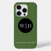 Personalisierter Name mit Monogramm Case-Mate iPhone Hülle (Rückseite)