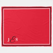 Personalisierter Name Mit Monogramm Red Stadium Bl Fleecedecke (Vorderseite (Horizontal))