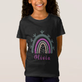 Personalisierter Name mit Niedlichem Boho Rainbow T-Shirt (Vorderseite)