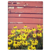 Personalisierter Name mit rustikalem Holz und Blum Klemmbrett (Rückseite)