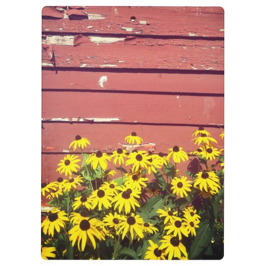 Personalisierter Name mit rustikalem Holz und Blum Klemmbrett (Rückseite)