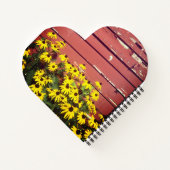 Personalisierter Name mit rustikalem Holz und Blum Notizblock (Rückseite)