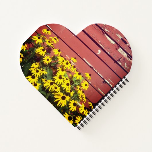 Personalisierter Name mit rustikalem Holz und Blum Notizblock (Rückseite)