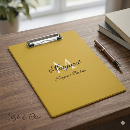 Personalisierter Name mit stilvollem Monogramm M G Klemmbrett
