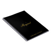 Personalisierter Name mit stilvollem Monogramm Sch Notizblock (Rechte Seite)