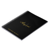 Personalisierter Name mit stilvollem Monogramm Sch Notizblock (Linke Seite)