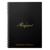 Personalisierter Name mit stilvollem Monogramm Sch Notizblock (Vorderseite)