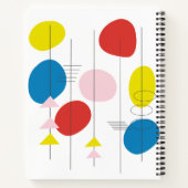 Personalisierter Name Mitte Jahrhundert Moderne Fa Notizblock (Rückseite)