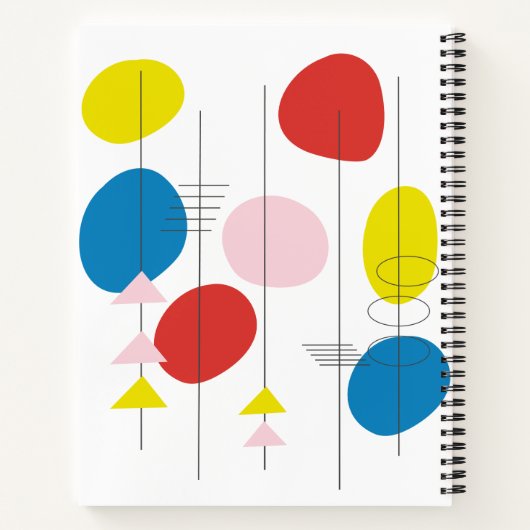 Personalisierter Name Mitte Jahrhundert Moderne Fa Notizblock (Rückseite)