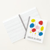 Personalisierter Name Mitte Jahrhundert Moderne Fa Notizblock (Innenseite)