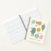 Personalisierter Name Mitte Jahrhundert Moderne Re Notizblock (Innenseite)