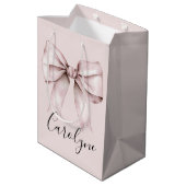 Personalisierter Name Mittlere Geschenktüte (Rückseite Schrägansicht)