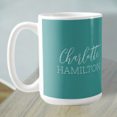 Personalisierter Name Modern einfach Kaffeetasse