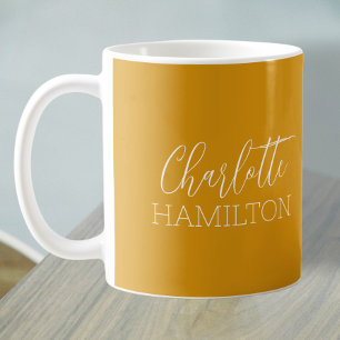 Personalisierter Name Modern einfach Kaffeetasse