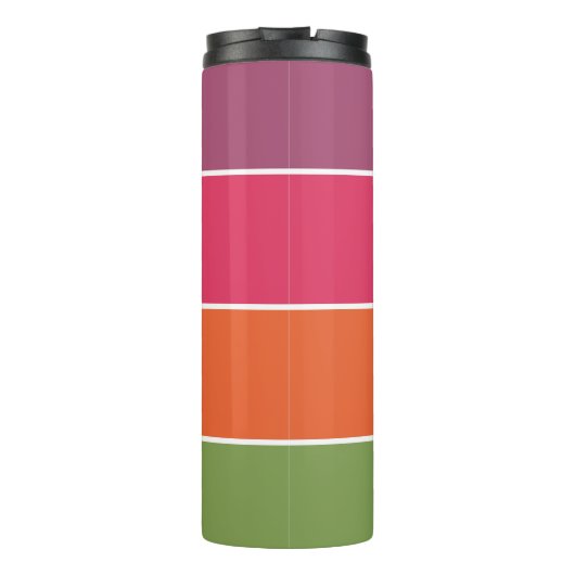 Personalisierter Name modern einfach und modern Thermosbecher (Rückseite)