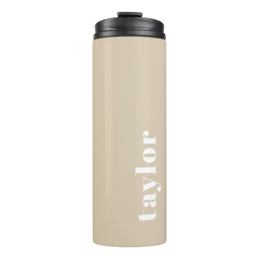 Personalisierter Name modern einfach und modern Thermosbecher (Vorderseite)